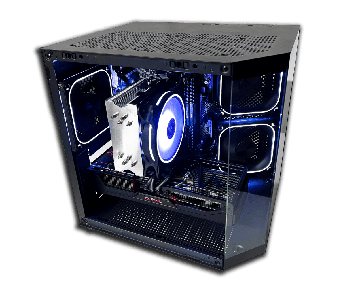 Calculator Gaming BLAZE Black – AMD Ryzen 5 5500 Turbo 4.2 GHz, 32 GB DDR4, SSD M2 + HDD 500 GB, Placa Video AMD / nVidia - PC Era