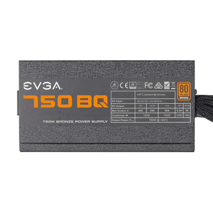 Sursa 750W EVGA BQ Modular Certificare 80+ Bronze ATX Black - PCEra