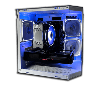 Calculator Gaming BLAZE White – AMD Ryzen 5 5500 Turbo 4.2 GHz, 32 GB DDR4, SSD M2 + HDD 500 GB, Placa Video AMD / nVidia - PC Era